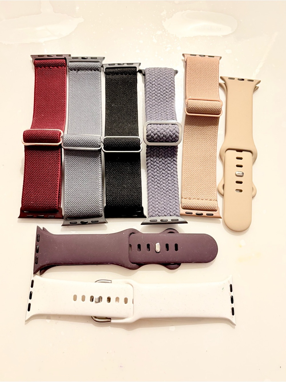 Lot of 8 Multicolor Nylon & Silicone Strap Bands for Apple
Watch